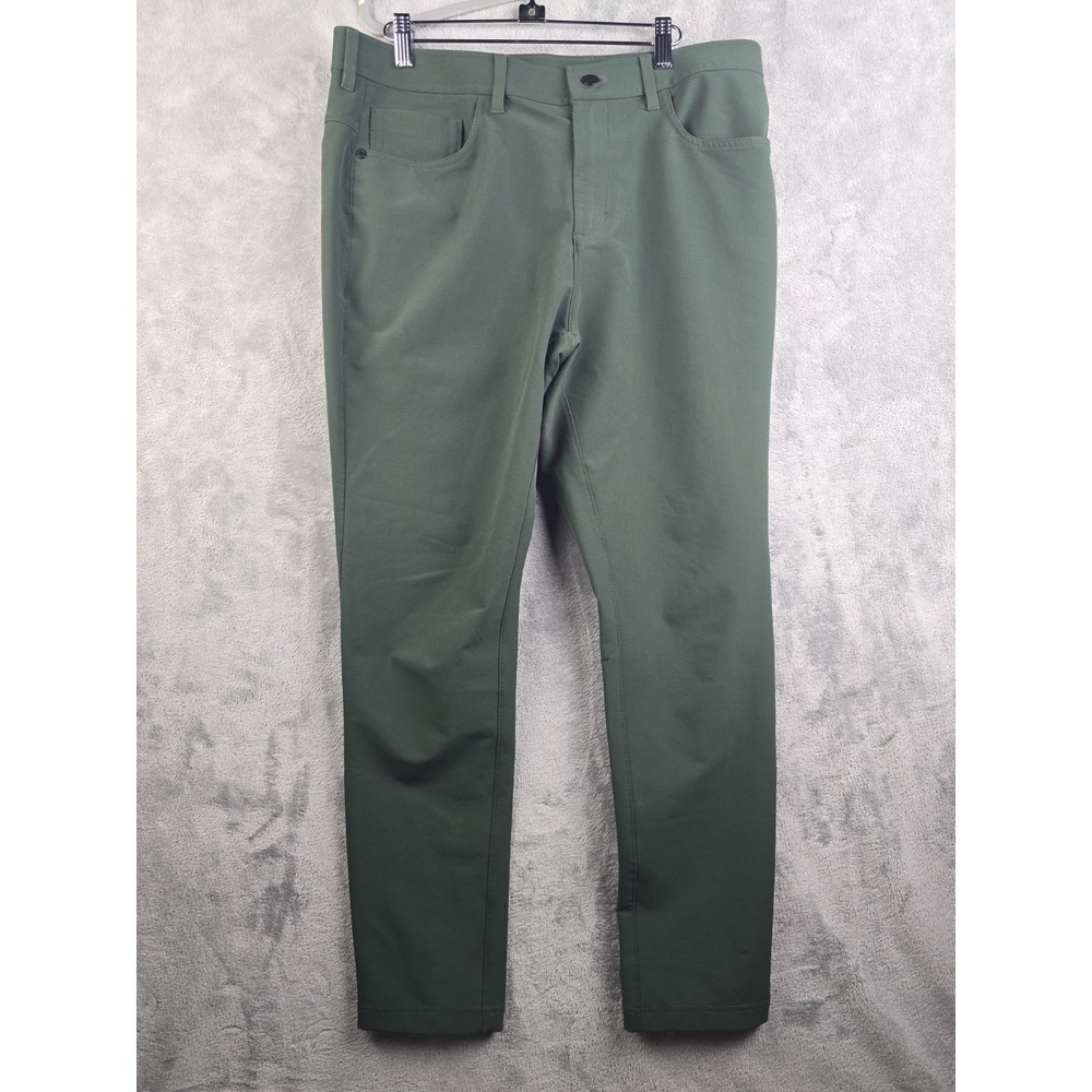 Public Rec Pants Me 34x30 Forest Green Straight Leg Stretch Performance Golf